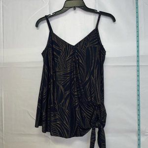 Metallic Flowy Side Tie Underwire Tankini Top Size 8 (NO BRAND) NWOT